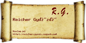 Reicher Győző névjegykártya